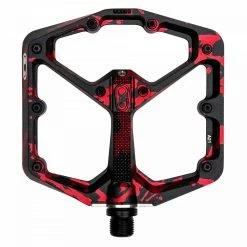 Crankbrothers Stamp 7 Splatter Paint MTB-Pedale -Fahrradbeleuchtung importe magasin crankbrothers stamp 7 splatter paint mtb pedal red large 2022 312182